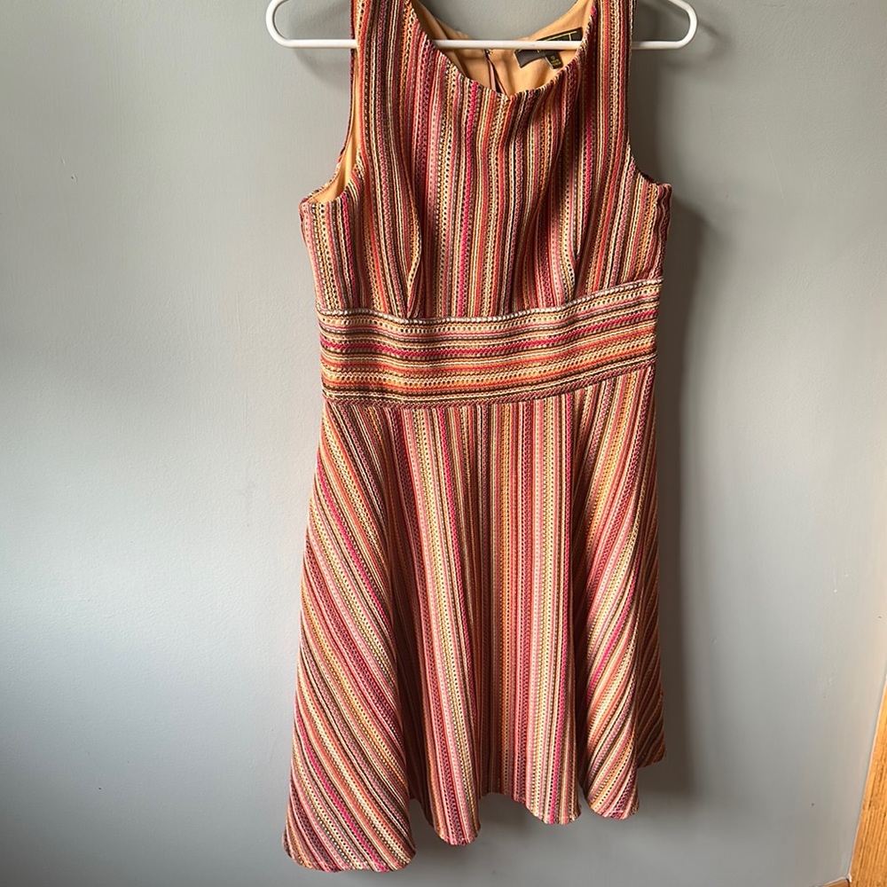 Melonie sleeveless dress sz 10.  Beautiful shades of oranges, browns and reds